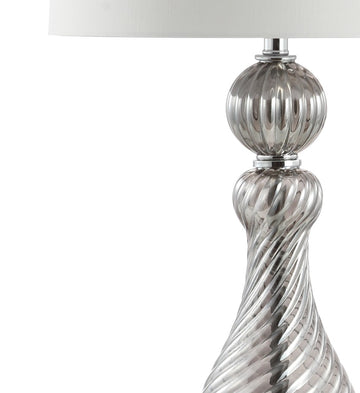 Murano 32" Swirled Crystal/Glass LED Table Lamp - JONATHAN Y